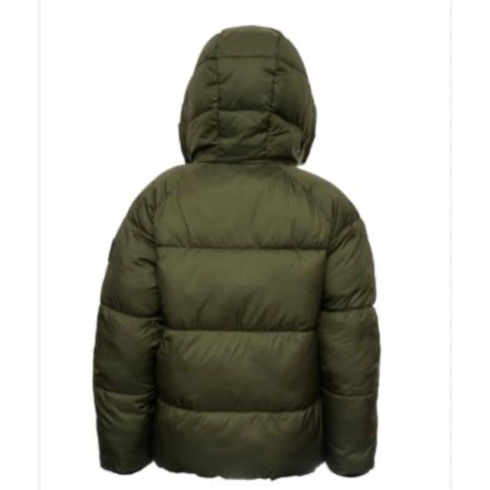 Michael Kors‎ Mens Olive Green Hooded Puffer Jacket Quilted Zip Up Coat Small